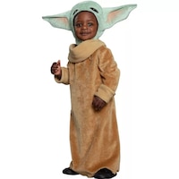 Costume Disney Star Wars Mandalorian Bébé Yoda, bébés, tenue havane avec robe et chapeau, tailles variées