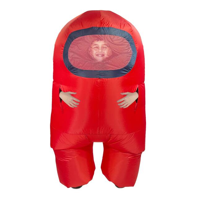 Kids' Among Us Red Inflatable Halloween Costume, One Size Front_Flat
