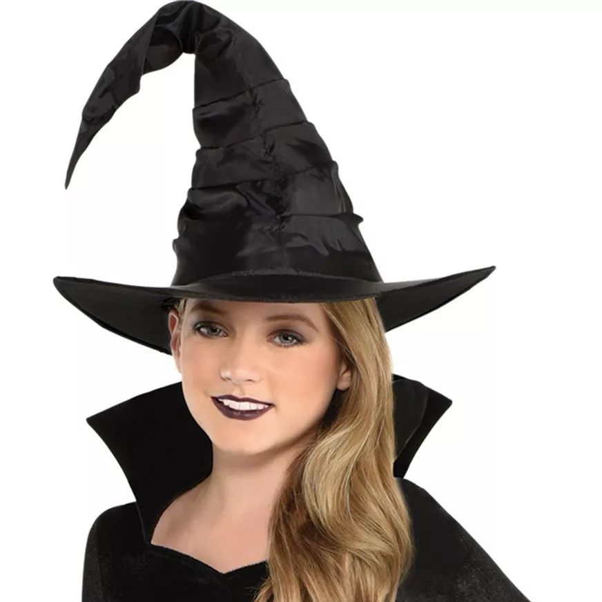Déguisement Enfant Halloween Sorcière Robe Chapeau Accessoires 3/4ans