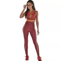 Women's Harry Potter Gryffindor Quidditch Red Outfit with Cape/Shirt/Leggings Halloween Costume, Assorted Sizes