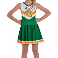 Kids' Stranger Things Hawkins Green Cheerleader Uniform Halloween Costume, Assorted Sizes