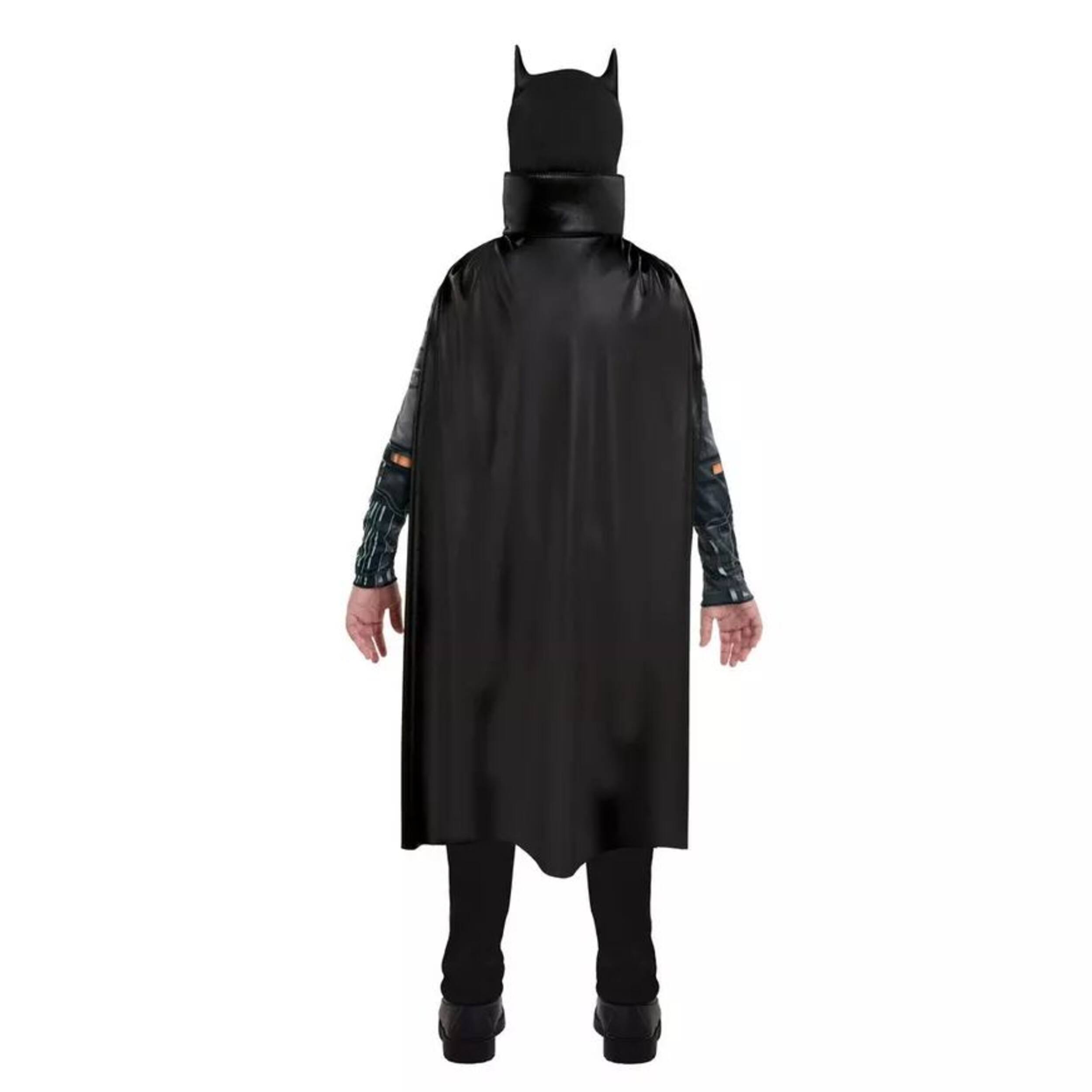 Toddler & Kids' DC Batman Black Jumpsuit with Cape & Mask Halloween Costume, Assorted Sizes Back_Flat