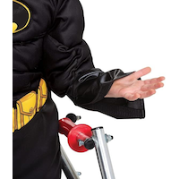 Costume d'Halloween adaptatif DC Batman pour tout-petits et enfants, combinaison rembourrée noire avec cape et masque, tailles variées