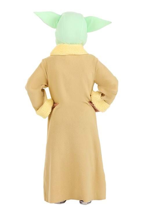 Toddler Disney Star Wars Mandalorian Baby Yoda Tan Outfit with Robe & Hat Halloween Costume, 3-4T Back_Flat