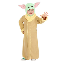 Costume Disney Star Wars Mandalorian Bébé Yoda, tout-petits, tenue havane avec robe et chapeau, taille 3-4