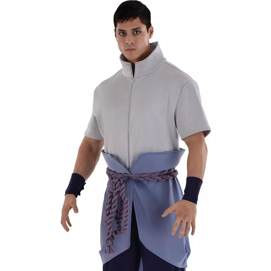 Costume d'Halloween Sasuke de Naruto Shippuden, hommes, taille unique CloseUp