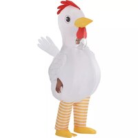 Adult Chicken White Inflatable Halloween Costume, Standard, One Size