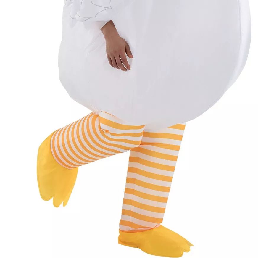 Adult Chicken White Inflatable Halloween Costume, Standard, One Size CloseUp