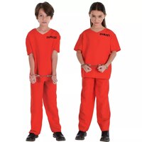 Kids' Incarcerated Orange Halloween Costume Front_Flat