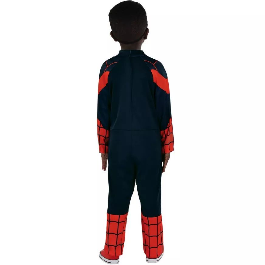 Costume d'Halloween Spider-Man Miles Morales pour tout-petit Marvel Spidey et ses amis extraordinaires, 3T-4T CloseUp