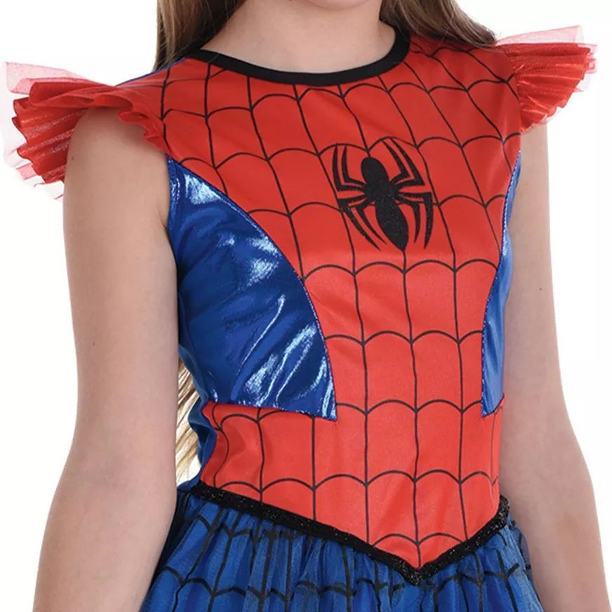 Costume d'Halloween Spider-Girl classique, enfants CloseUp