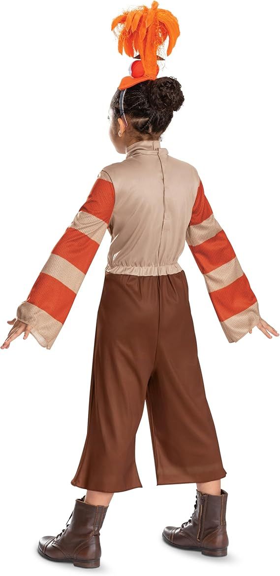 Inside Out 2 Child Anxiety Halloween Costume, Medium (7-8) Back_Angled_Left