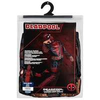 Marvel Deadpool Wade Wilson Jumpsuit Official Halloween Costume with Mask, Red, Adult, Assorted Sizes
