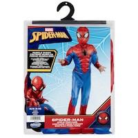 Marvel Spider-Man Padded Jumpsuit Deluxe Official Halloween Costume with Mask, Multi-Colour, Child, Assorted Sizes