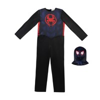 Marvel Spider-Man Miles Morales Jumpsuit Official Halloween Costume with Mask, Multi-Colour, Child, Assorted Sizes