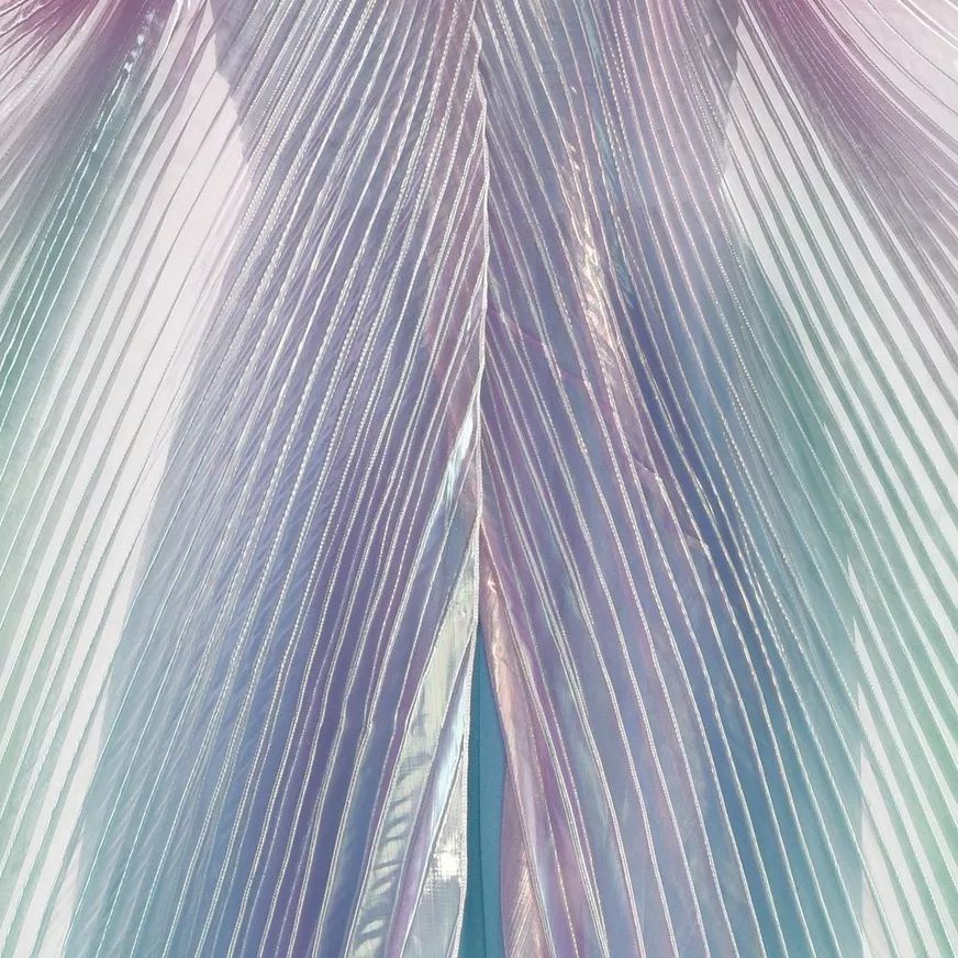 Iridescent Wings, White Multi-Coloured, One Size, Wearable Costume Accessory for Halloween CloseUp