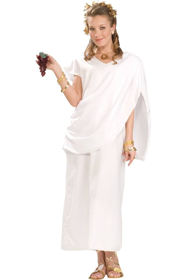 Greek Drapped Toga White One Size Wearable Costume Accessory