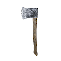 Scary Axe Weapon, Silver/Brown, 21-in, Wearable Costume Prop for Halloween Front_Flat