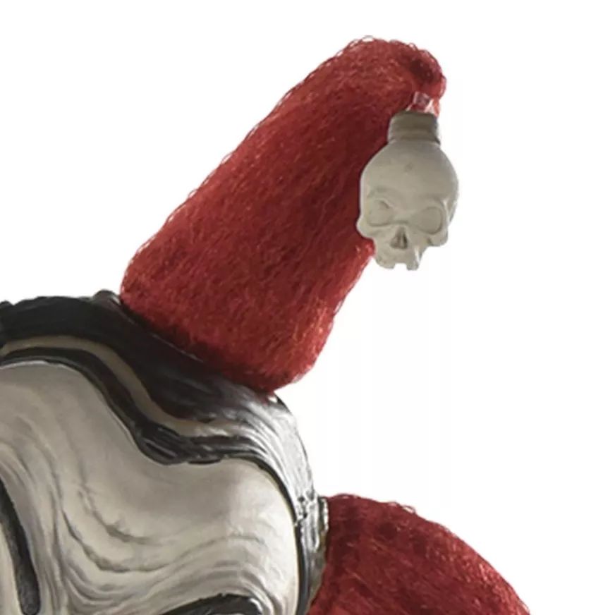 Masque de clown bouffon avec crânes et cheveux, blanc/rouge, taille unique, accessoire de costume à porter pour l'Halloween CloseUp