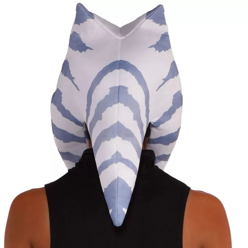 Accessoires d'Ahsoka de Disney Star Wars Le Mandalorien pour adulte, avec serre-tête et manches, blanc/noir, taille unique, paq. 3, accessoires de costume à porter pour l'Halloween CloseUp