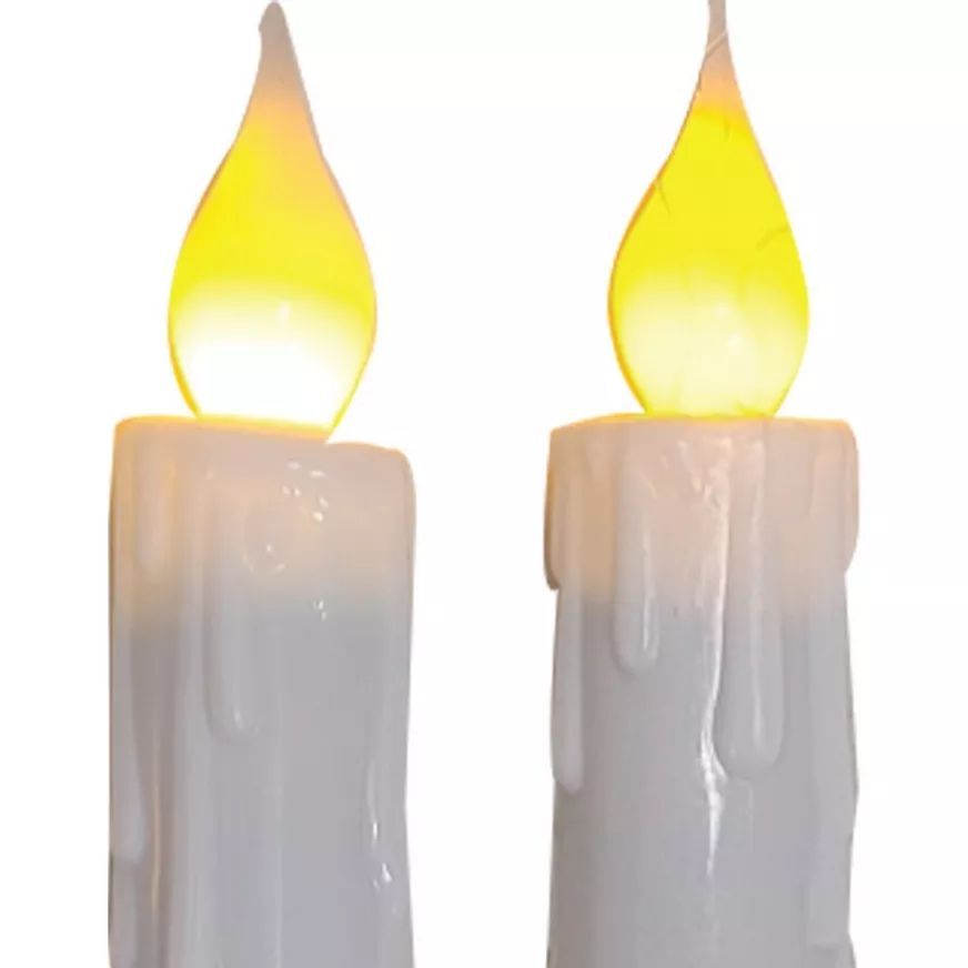 Harry Potter LED Light-Up Floating Candles, White, 6.6-in, 11-pk, Light Activated Indoor/Outdoor Decoration for Halloween CloseUp
