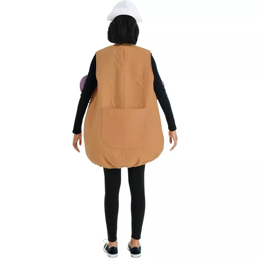 Adult Disney Pixar Toy Story Mr. OR Mrs. Potato Head Customizable Tunic, Brown, One Size, Wearable Costume Accessory for Halloween Back_Flat