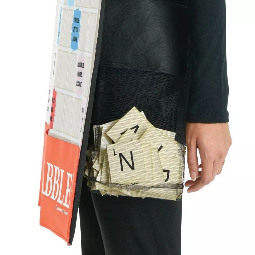 Scrabble Gameboard, Grey, One Size, Wearable Costume  for Halloween CloseUp