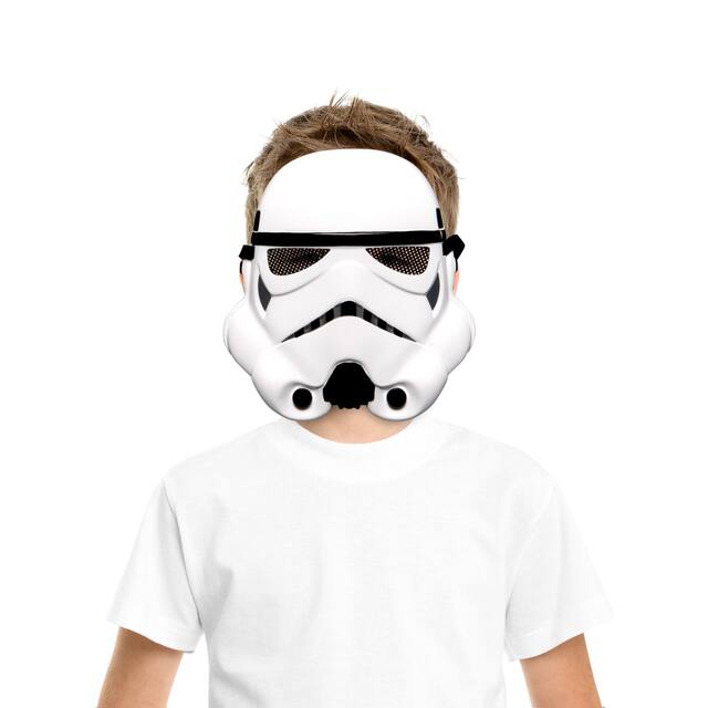 Child Star Wars Stormtrooper Half Face Mask Halloween Costume Accessory, Unisex, One Size Front_Flat