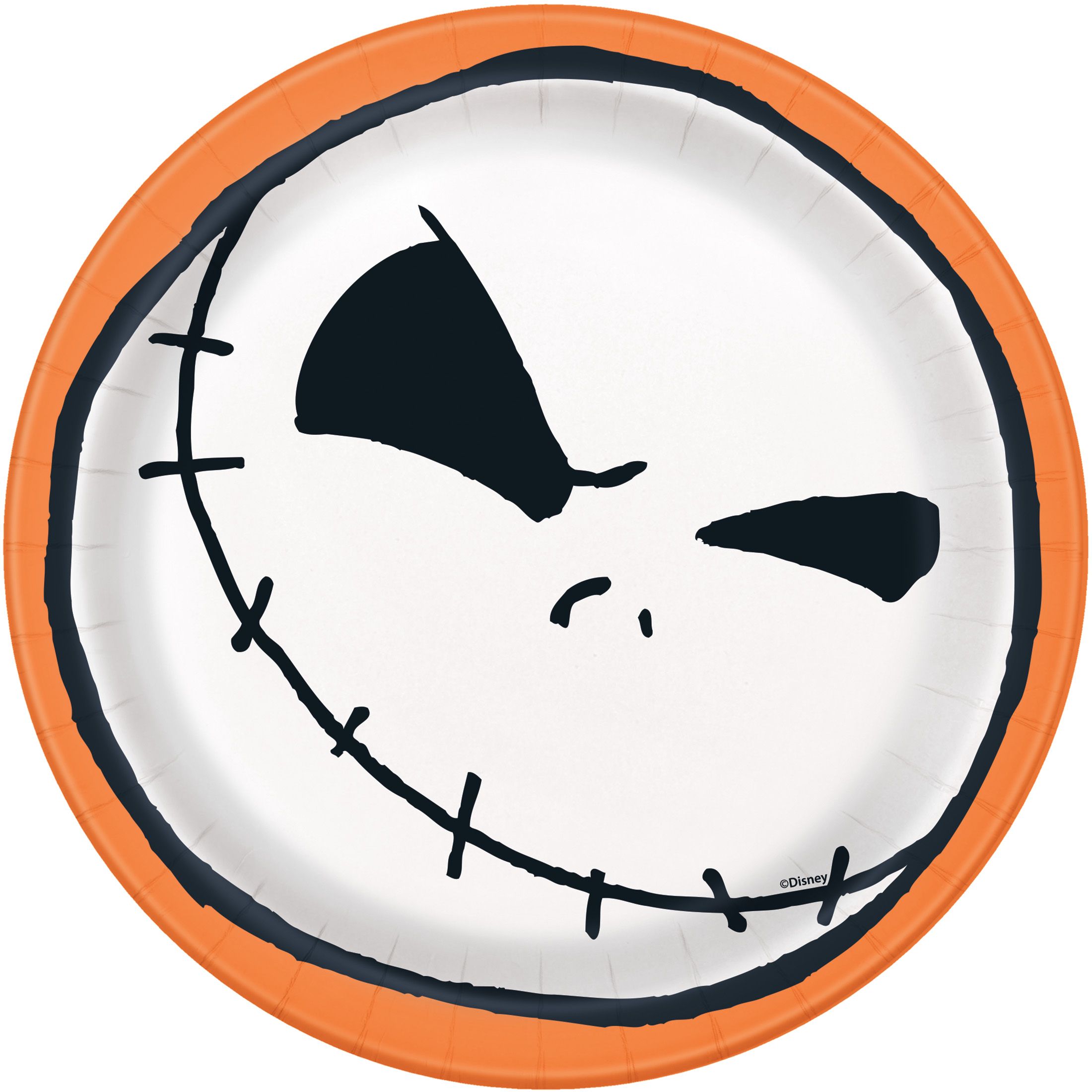 Nightmare Before Christmas Halloween Themed Plate, 7-in, 9-pc Overhead_Flat