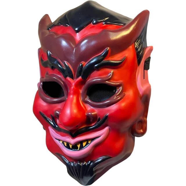 Red Haunted Devil Mask Front_Angled_Left