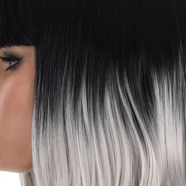 Black & White Ombre Wig Party City