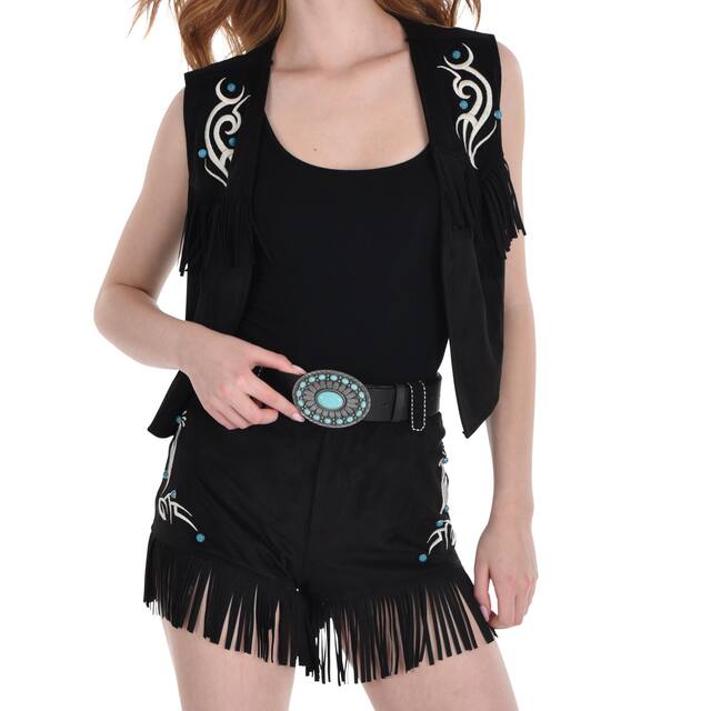 Modern Western Turquoise Belt, Wearable Western-Style Costume Accessory for Halloween Front_Flat