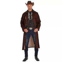 Men's Modern Western Duster, Adult Standard Front_Flat