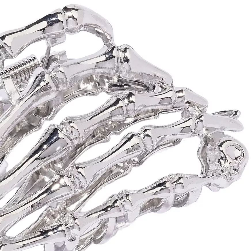 Skeleton with Skull Claw Plastic Hair Clip for Halloween Costume/Outfit CloseUp