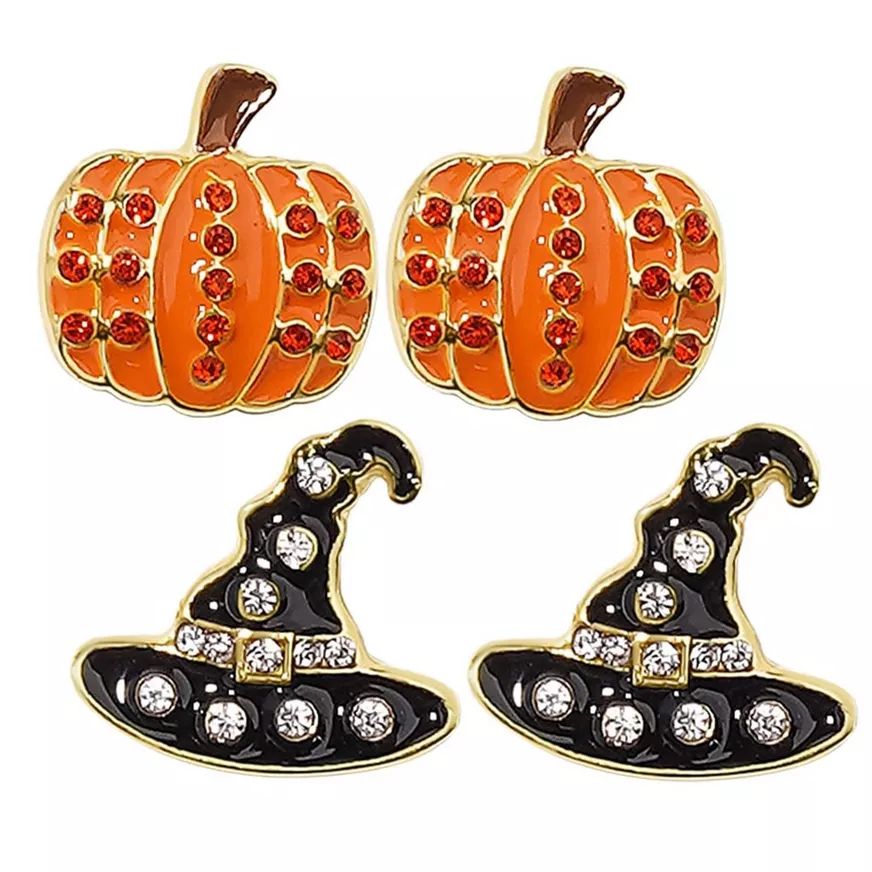 Halloween Icons Post Earrings Set, 6-pk Front_Flat