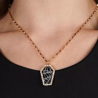 Chain Coffin Pendant Necklace