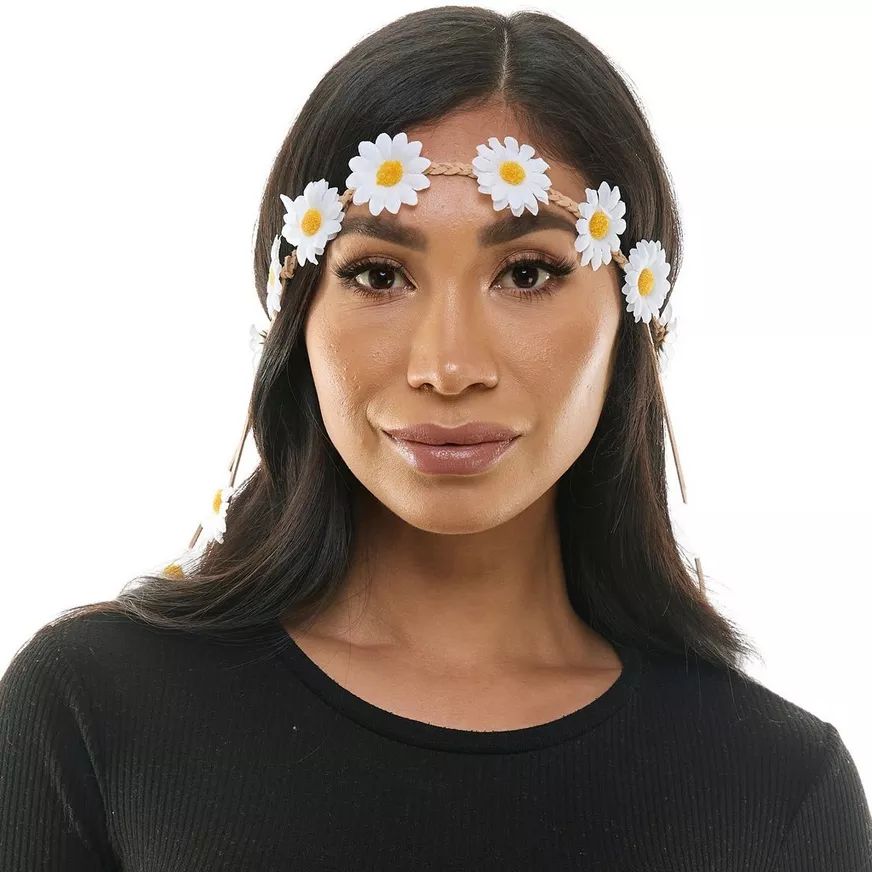 Bandeau de marguerites blanches Front_Flat