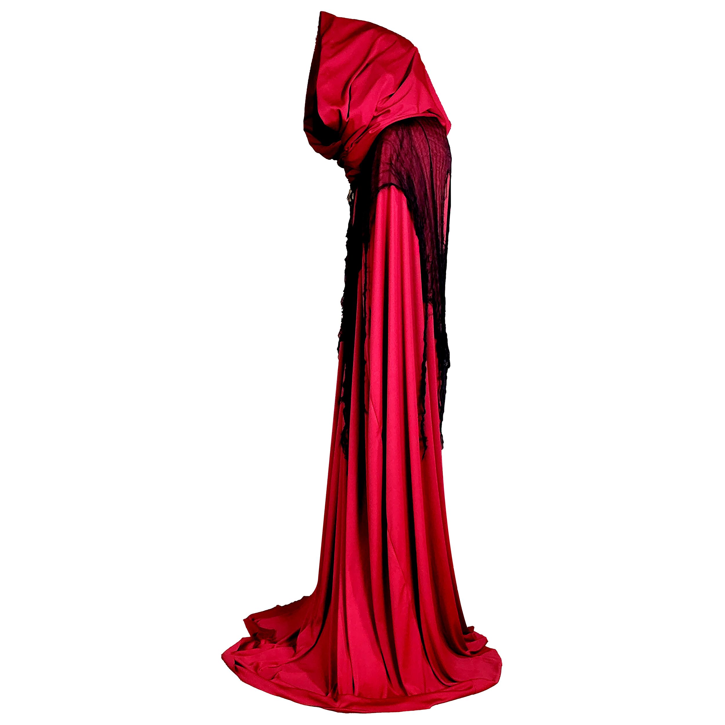 Glowing Hooded Reaper Halloween Décor With Audio, 6-ft Side_Left