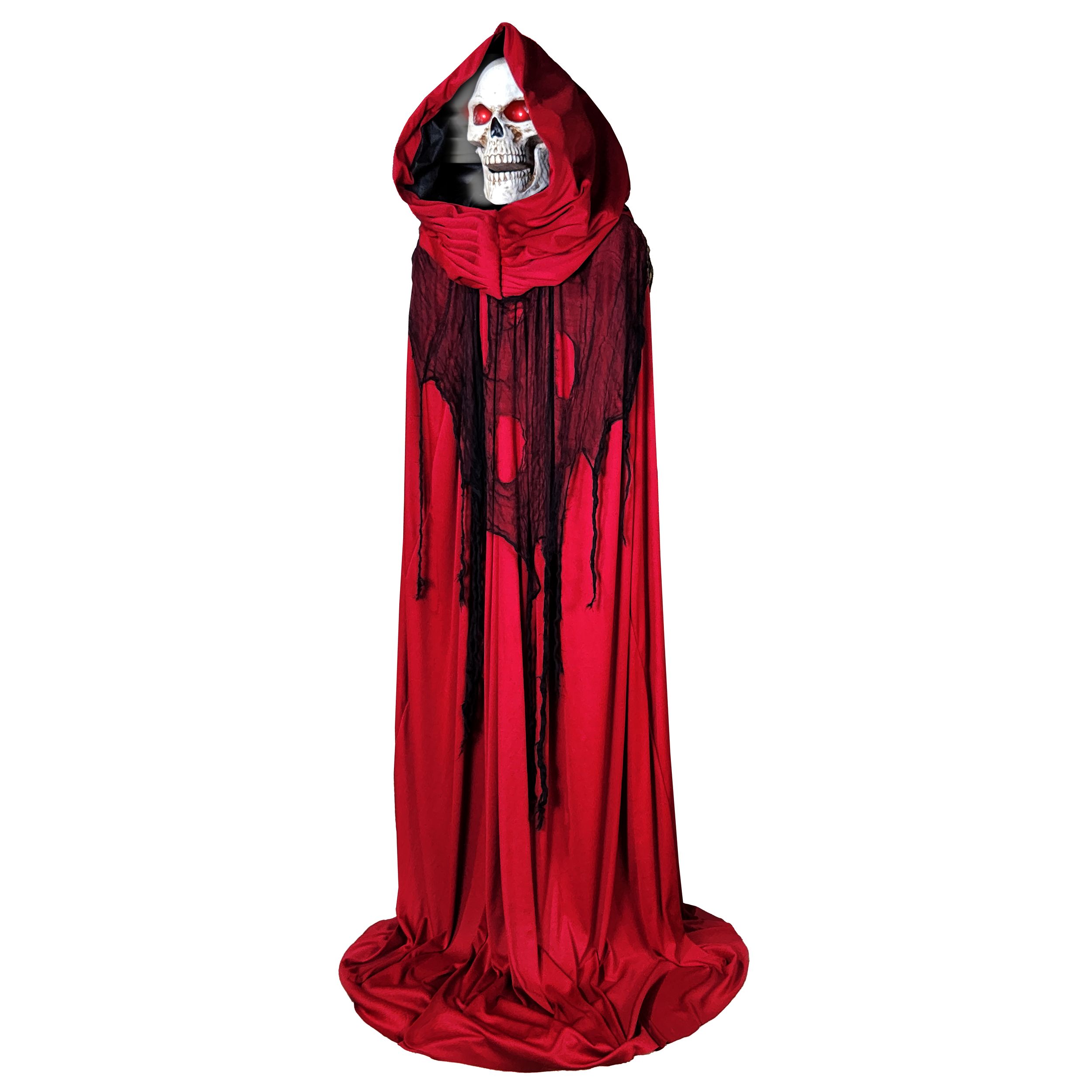 Glowing Hooded Reaper Halloween Décor With Audio, 6-ft Front_Angled_Left