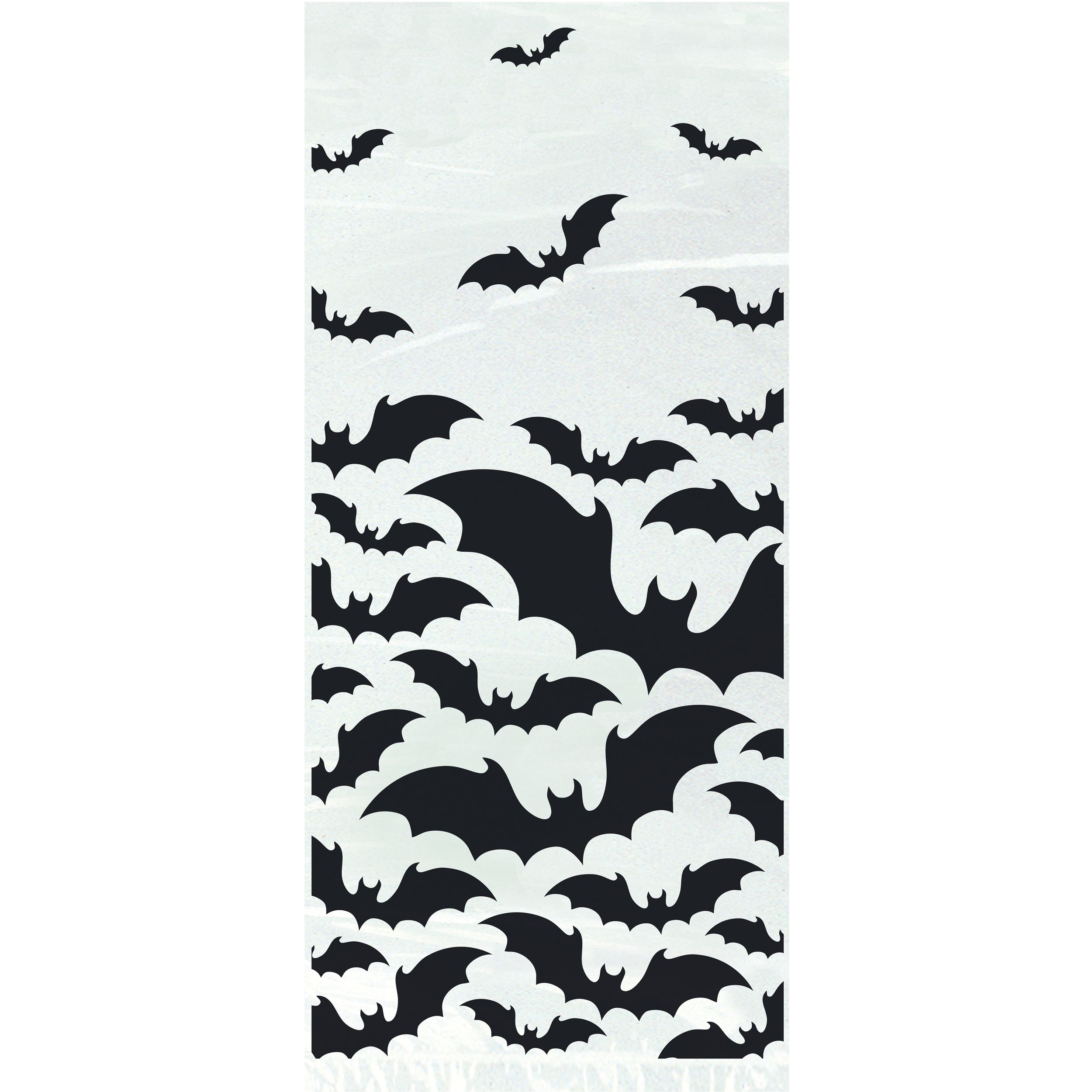 Unique Black Bats Cello Halloween Party Favour Gift Bag, 5x11-in, 20-pc Front_Flat