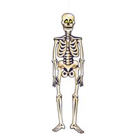 Unique Hanging Skeleton Halloween Decoration, 35-in Front_Flat