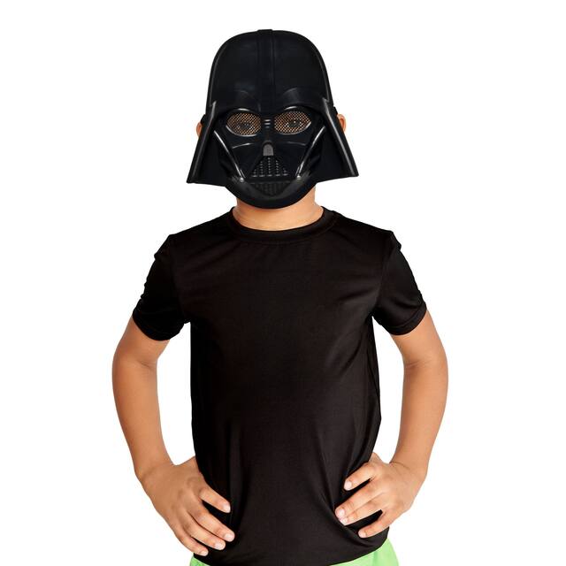 Star Wars Darth Vadar Mask Wearable Costume Accessory, Unisex, Child Standard Front_Flat