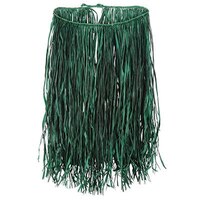 Adult Natural Grass Long Hula Skirt, Green, Assorted Sizes, for Hawaiian Luau Party