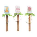 Easter Silicone Scraper with Cookie Cutter, Easter Baking Tools Front_Flat