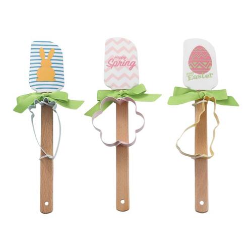 Easter Silicone Scraper with Cookie Cutter, Easter Baking Tools