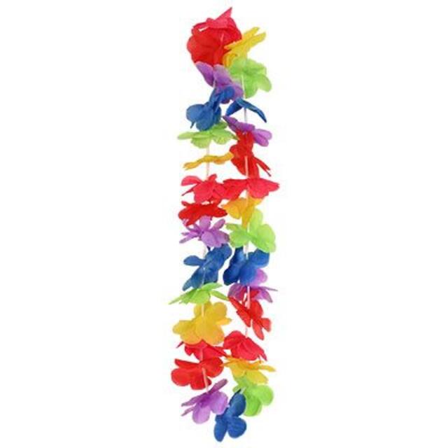 Floral Lei Wearable, Multi-Coloured, One Size, for Summer Party Front_Flat