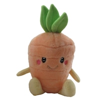Carotte souriante en peluche, orange, 10 po, pour Pâques