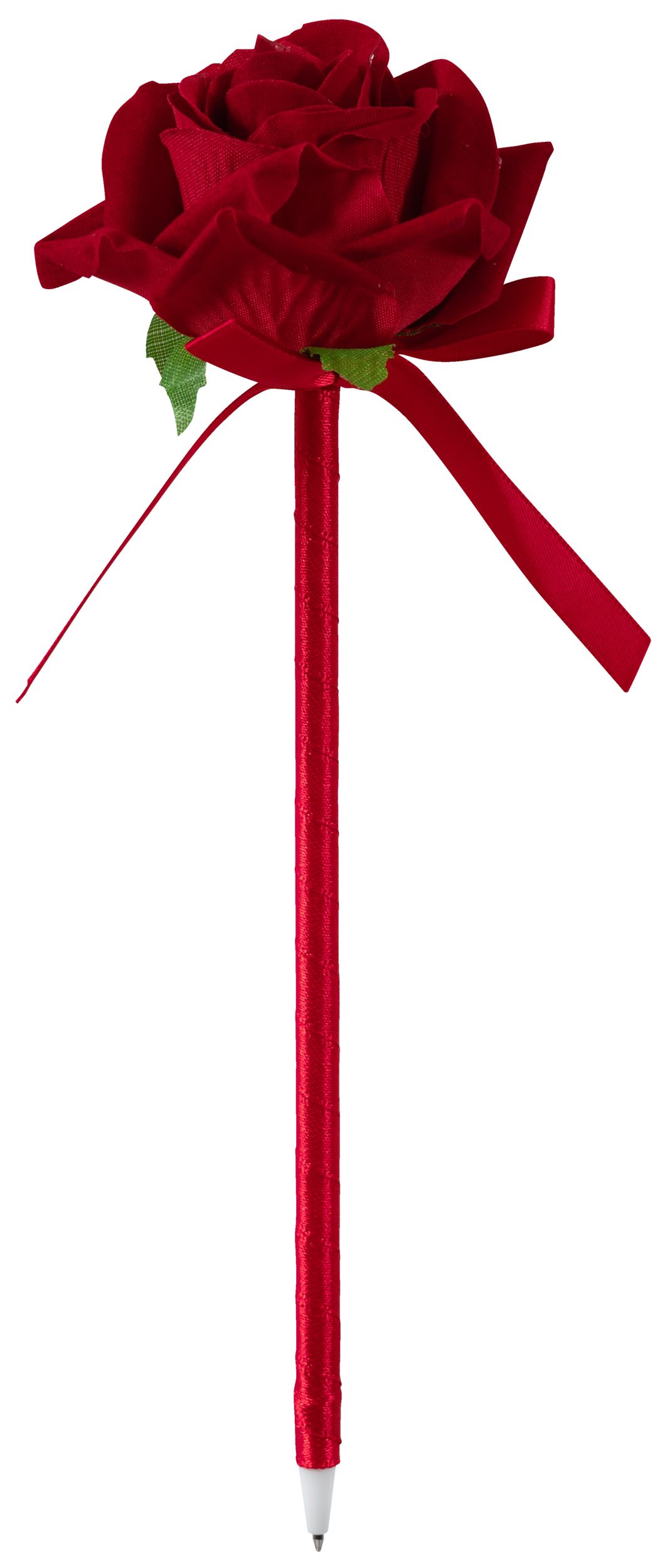 Stylo fleur rose de la Saint-Valentin, assorti Front_Flat
