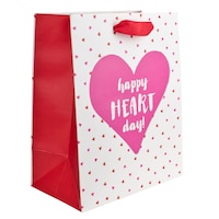 Sacs cadeaux parsemés de mini coeurs Saint-Valentin Front_Angled_Right