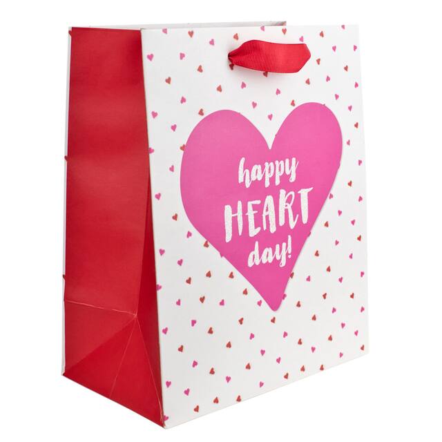 Sacs cadeaux parsemés de mini coeurs Saint-Valentin Front_Angled_Right